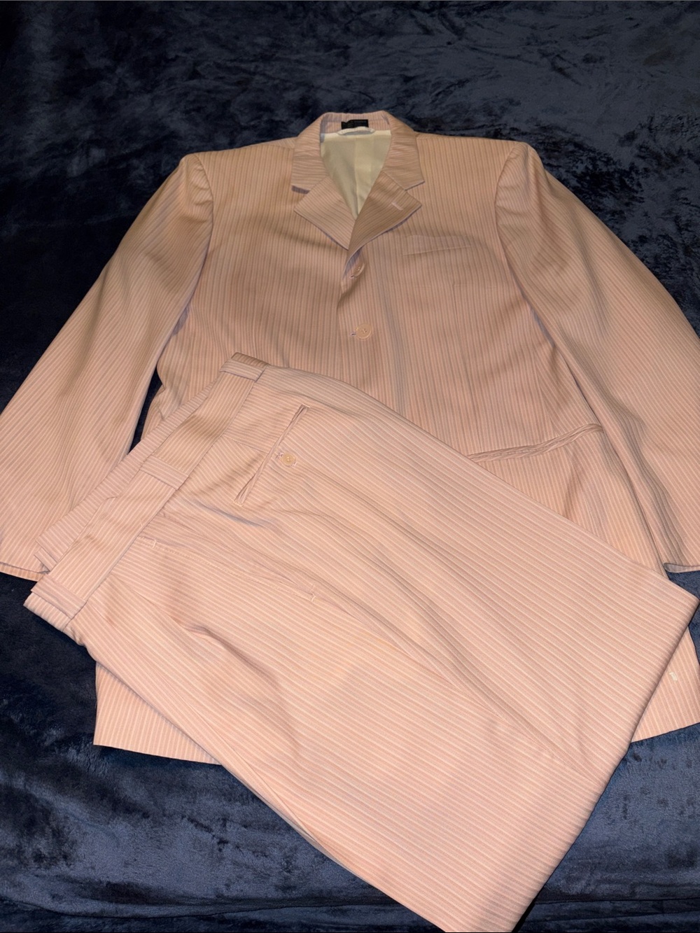 Men's Pink Pinstripe Suit Jacket & Trousers - Classic Formal Set